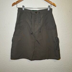 Stillwater Supply Co Womens S Cargo Skirt 100% Nylon Dark Green Gorpcore Hiking